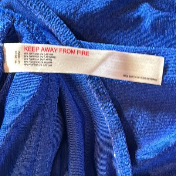 Free People Intimately In Your Arms Bodysuit Electric Blue Size M Plunging Neck - Picture 9 of 12